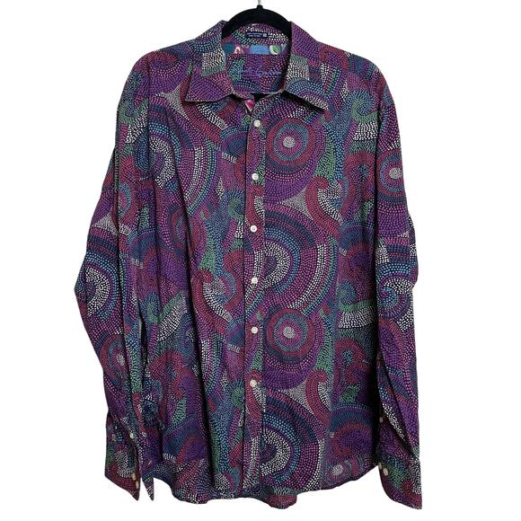 Robert Graham Other - Robert Graham Multicolored Cotton Long Sleeve Button Down Shirt sz 2XL EUC